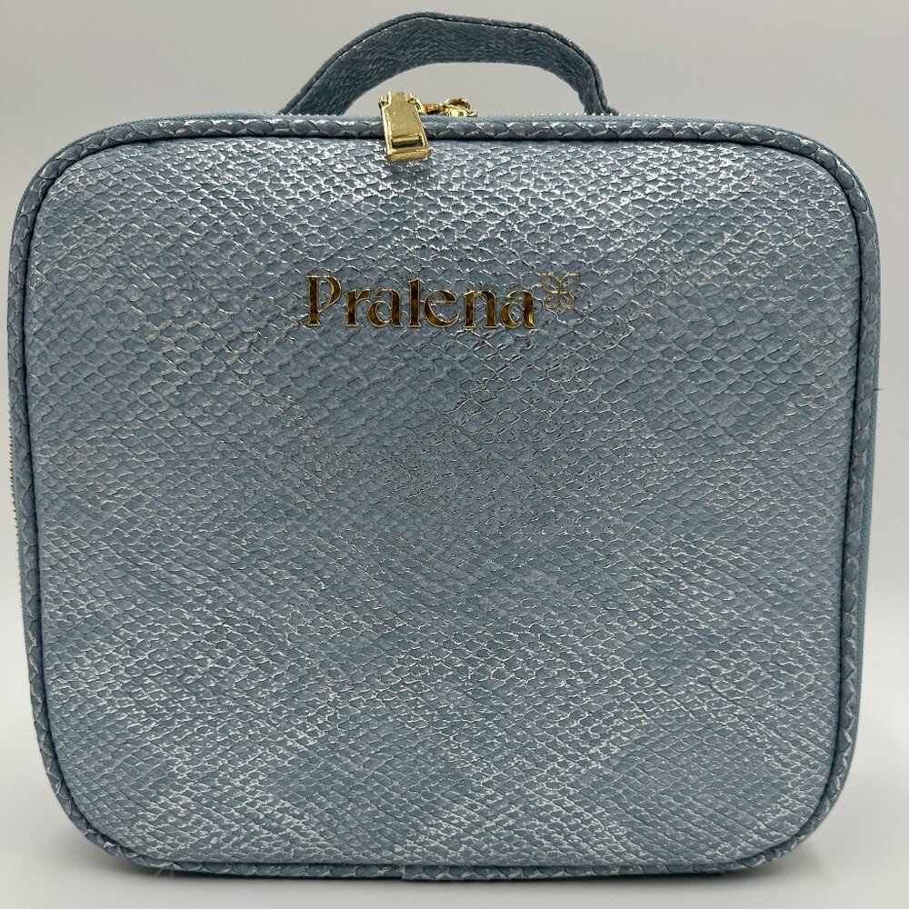 Pralena Cosmetic Bag with LED Light Mirror Travel Makeup Case Organizer